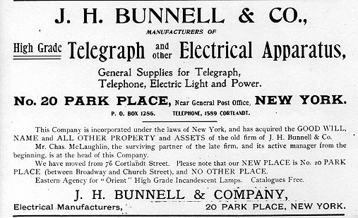 J.H. Bunnell & Co. Ad