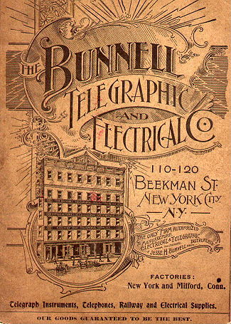 The cover from a Bunnell Tel.& Elec. Co.catalog